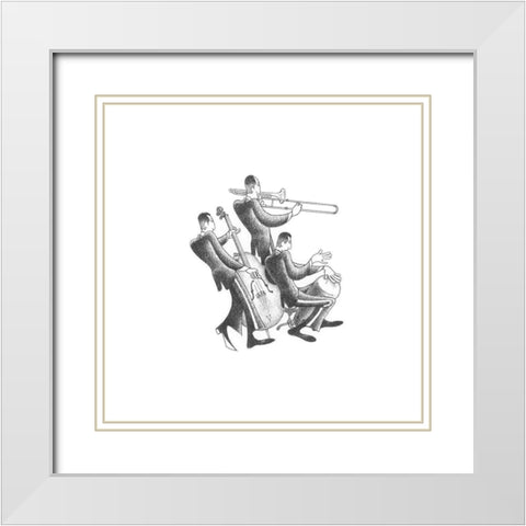 Latin Rhythms White Modern Wood Framed Art Print with Double Matting by Vilar, Roger