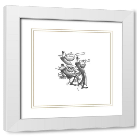 Merengue Feeling White Modern Wood Framed Art Print with Double Matting by Vilar, Roger