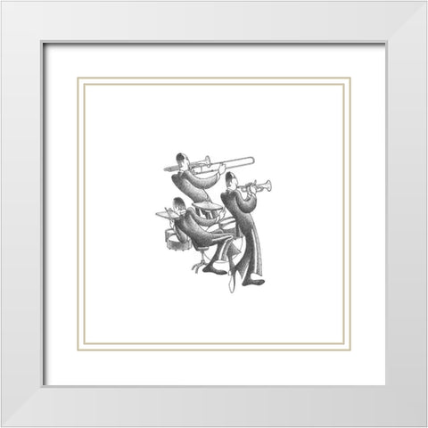 Merengue Feeling White Modern Wood Framed Art Print with Double Matting by Vilar, Roger