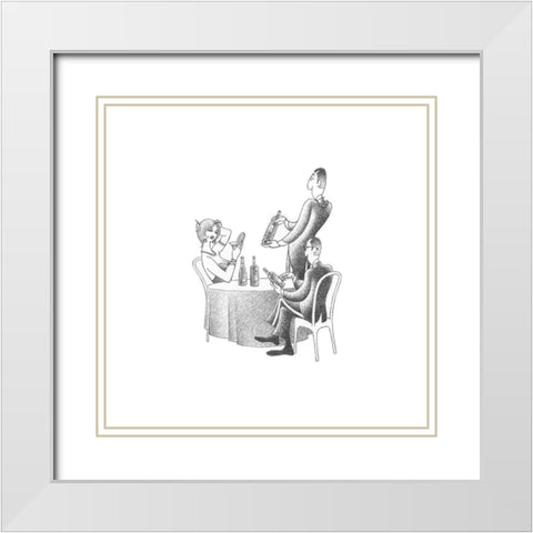 Many Choices White Modern Wood Framed Art Print with Double Matting by Vilar, Roger
