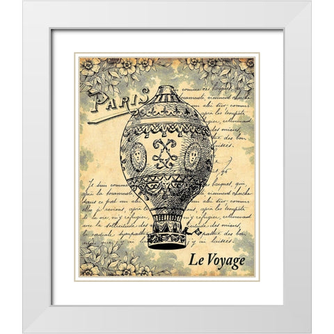Le Voyage White Modern Wood Framed Art Print with Double Matting by Lynea
