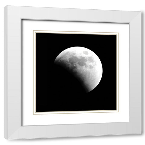 Eclipse II White Modern Wood Framed Art Print with Double Matting by Anonymous