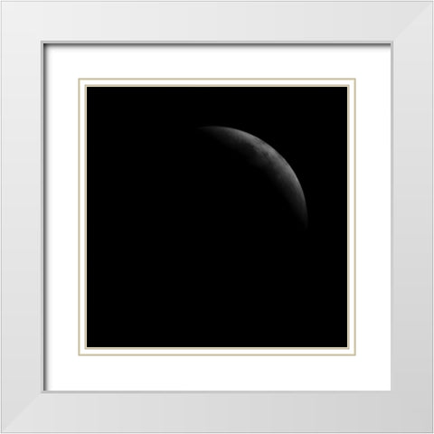 Eclipse VI White Modern Wood Framed Art Print with Double Matting by Anonymous