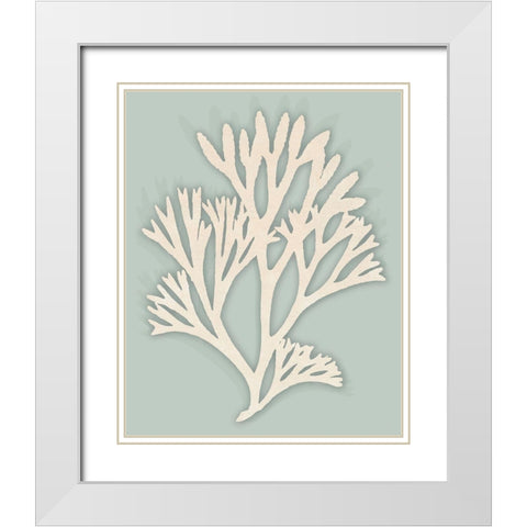 Ocean Rockweed I. White Modern Wood Framed Art Print with Double Matting by Inuit Â