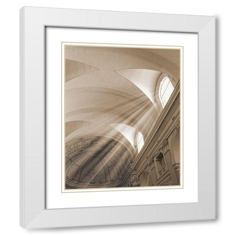 Sunbeamed Cathedral White Modern Wood Framed Art Print with Double Matting by Anonymous