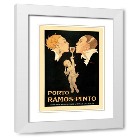 Porto Ramos White Modern Wood Framed Art Print with Double Matting by Vincent, Rene