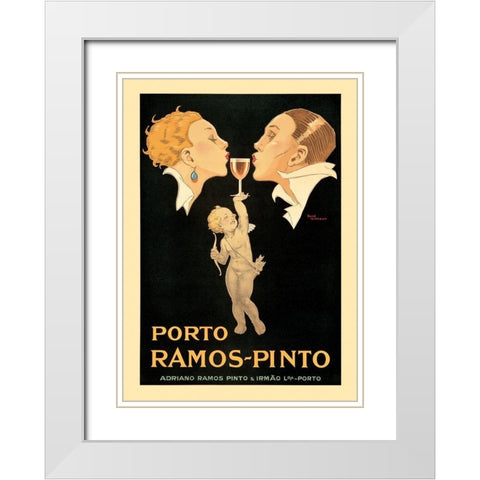 Porto Ramos White Modern Wood Framed Art Print with Double Matting by Vincent, Rene