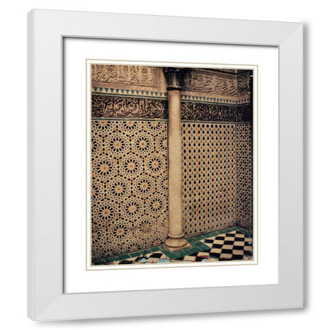 The Column White Modern Wood Framed Art Print with Double Matting by Unknown