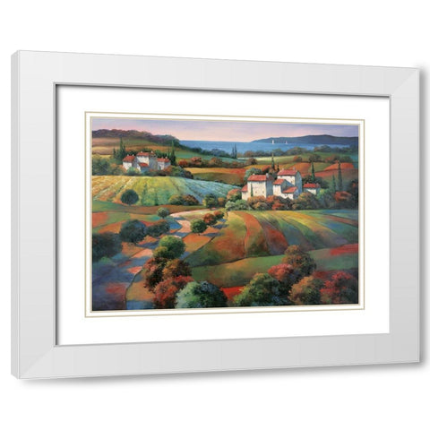Toscany I White Modern Wood Framed Art Print with Double Matting by Unknown