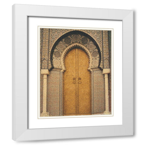 The Mosque White Modern Wood Framed Art Print with Double Matting by Unknown