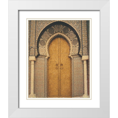 The Mosque White Modern Wood Framed Art Print with Double Matting by Unknown