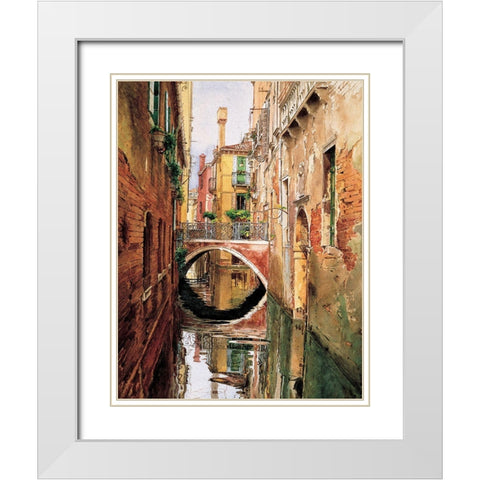 Ponta Veneziano White Modern Wood Framed Art Print with Double Matting by Unknown