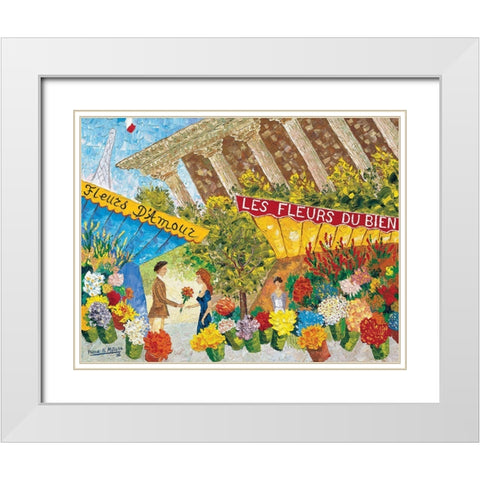 Paris II White Modern Wood Framed Art Print with Double Matting by Matisse