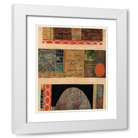 Abstract Eggs I White Modern Wood Framed Art Print with Double Matting by Unknown