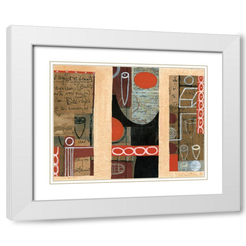 Abstract Eggs II White Modern Wood Framed Art Print with Double Matting by Unknown