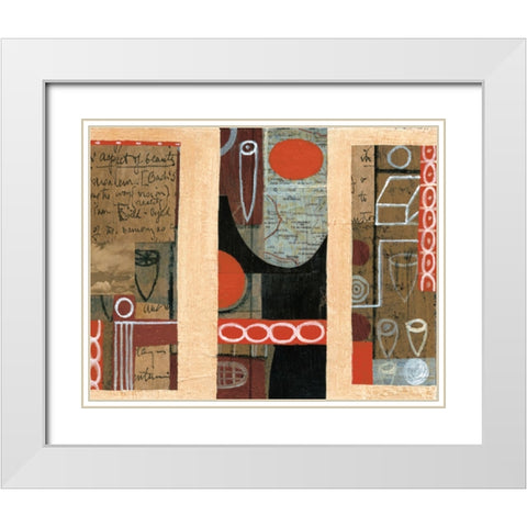 Abstract Eggs II White Modern Wood Framed Art Print with Double Matting by Unknown