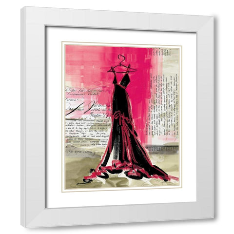 The Black Dress White Modern Wood Framed Art Print with Double Matting by Unknown