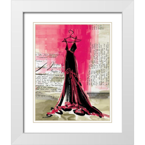 The Black Dress White Modern Wood Framed Art Print with Double Matting by Unknown