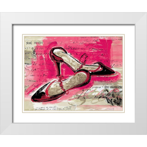 High Heels White Modern Wood Framed Art Print with Double Matting by Unknown