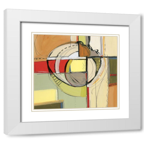 Abstract I White Modern Wood Framed Art Print with Double Matting by Unknown