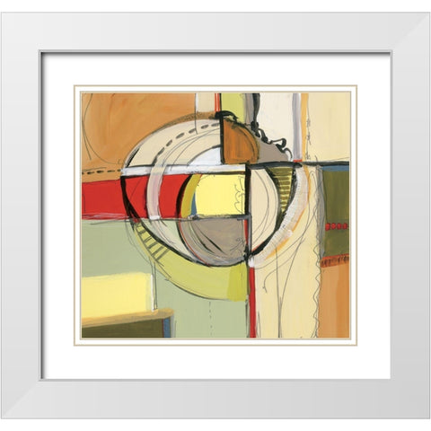 Abstract I White Modern Wood Framed Art Print with Double Matting by Unknown