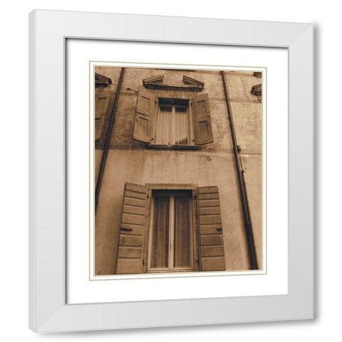 Venice II White Modern Wood Framed Art Print with Double Matting by Unknown