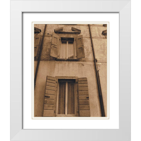 Venice II White Modern Wood Framed Art Print with Double Matting by Unknown