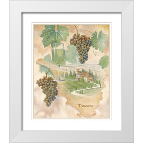 Toscany White White Modern Wood Framed Art Print with Double Matting by Unknown