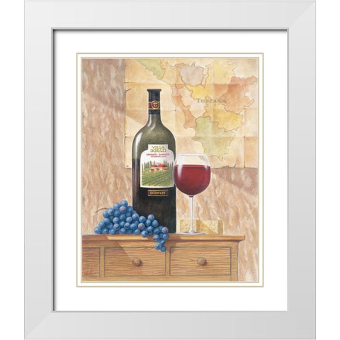 Chianti II White Modern Wood Framed Art Print with Double Matting by Unknown