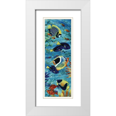 Angel Fish I White Modern Wood Framed Art Print with Double Matting by Unknown