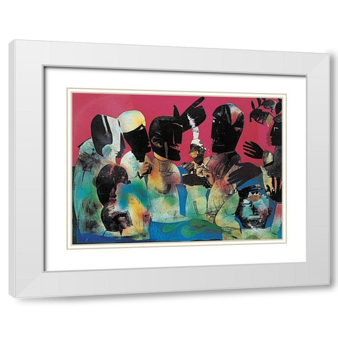 Black Picasso White Modern Wood Framed Art Print with Double Matting by Unknown