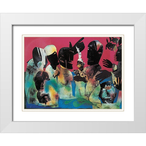 Black Picasso White Modern Wood Framed Art Print with Double Matting by Unknown