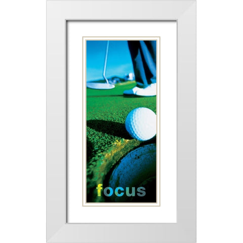 Focus - Putter White Modern Wood Framed Art Print with Double Matting by Frontline