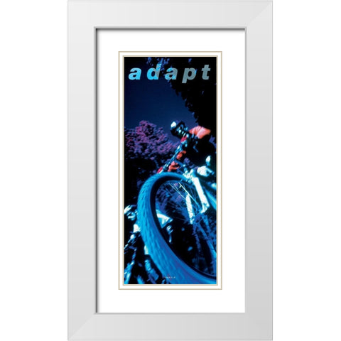 Adapt Biking White Modern Wood Framed Art Print with Double Matting by Unknown