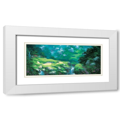 Golf Fantasy II White Modern Wood Framed Art Print with Double Matting by Unknown