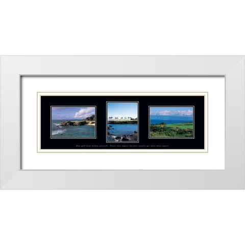 Golf Islands Tryp White Modern Wood Framed Art Print with Double Matting by Unknown