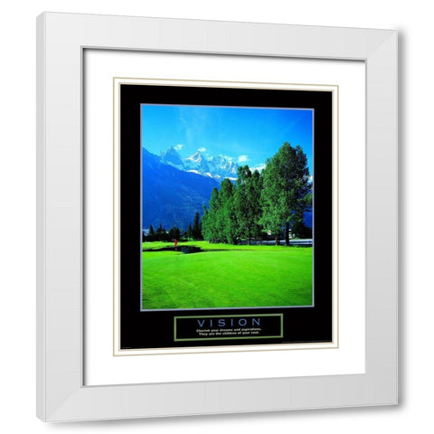 Golf in the Clouds White Modern Wood Framed Art Print with Double Matting by Unknown