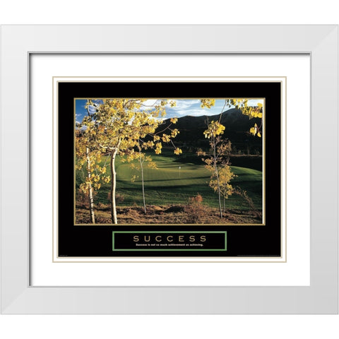 Success - Golf White Modern Wood Framed Art Print with Double Matting by Unknown