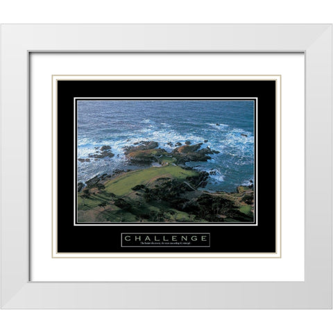 Golf - Challenge White Modern Wood Framed Art Print with Double Matting by Unknown