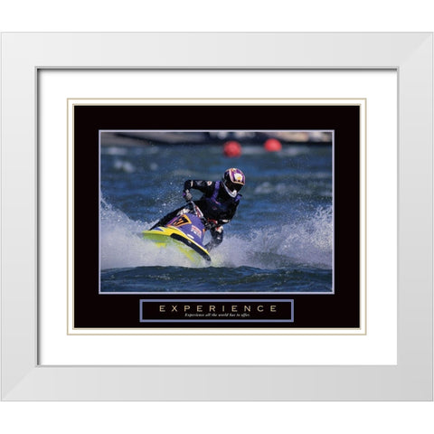 Experience - Jet Ski White Modern Wood Framed Art Print with Double Matting by Frontline