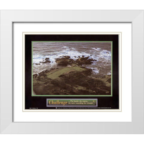 Challenge - Golf White Modern Wood Framed Art Print with Double Matting by Unknown