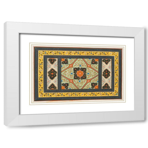 Magic Carpet I White Modern Wood Framed Art Print with Double Matting by Unknown