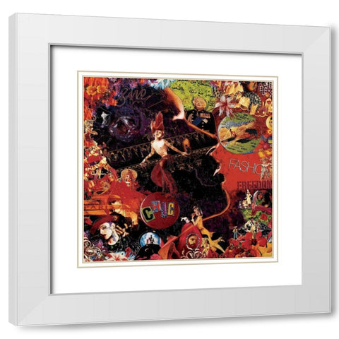 Fashion White Modern Wood Framed Art Print with Double Matting by Ortega, Guillaume