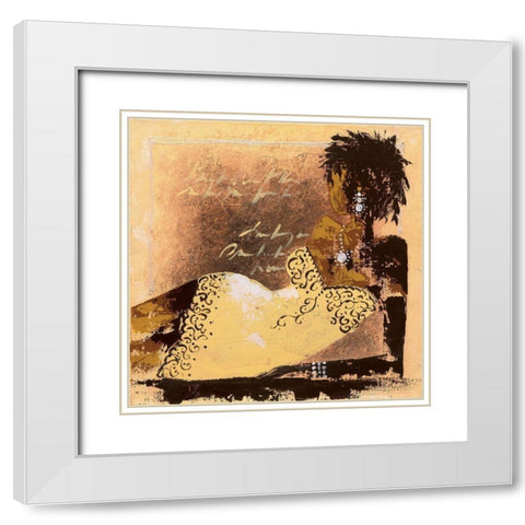 Sexy IV White Modern Wood Framed Art Print with Double Matting by Johanna
