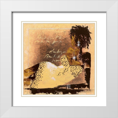 Sexy IV White Modern Wood Framed Art Print with Double Matting by Johanna