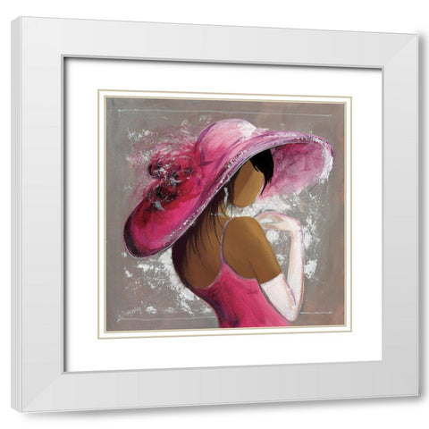 Tiffany White Modern Wood Framed Art Print with Double Matting by Johanna