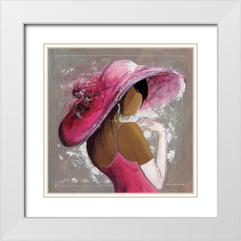 Tiffany White Modern Wood Framed Art Print with Double Matting by Johanna