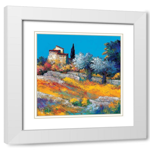 Les vieilles pierres White Modern Wood Framed Art Print with Double Matting by Keiflin, Roger