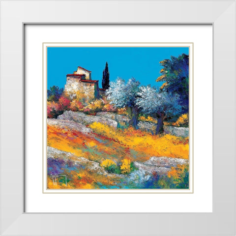 Les vieilles pierres White Modern Wood Framed Art Print with Double Matting by Keiflin, Roger