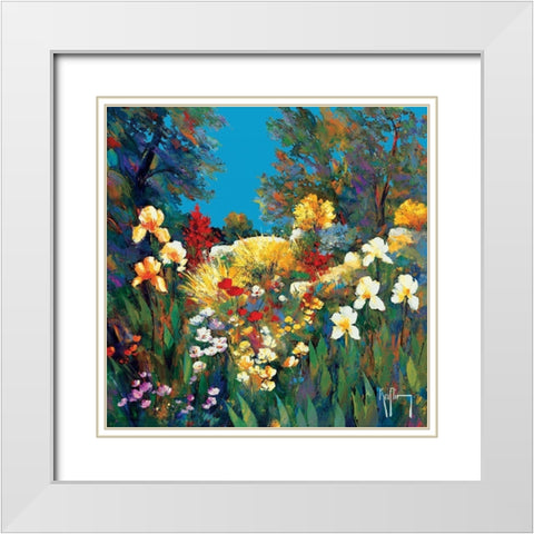Le vieux jardin White Modern Wood Framed Art Print with Double Matting by Keiflin, Roger